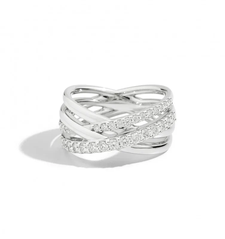 ANELLO MELODY FASCIA ORO DIAMANTI R81FM001/061