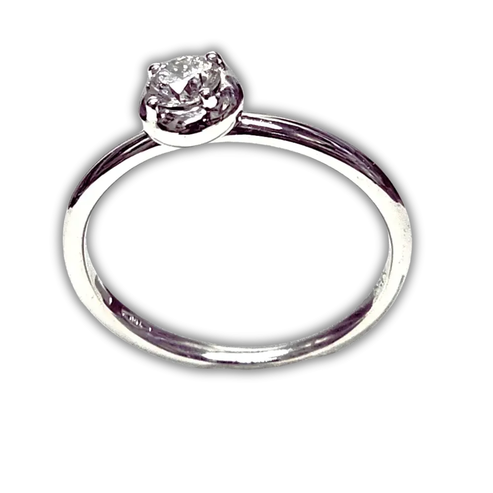 Anello Bliss Oro Bianco e Diamante 0.30 ct