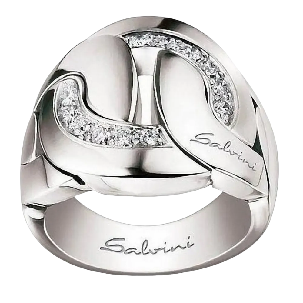 Anello Salvini Cruise Oro Bianco e Diamanti