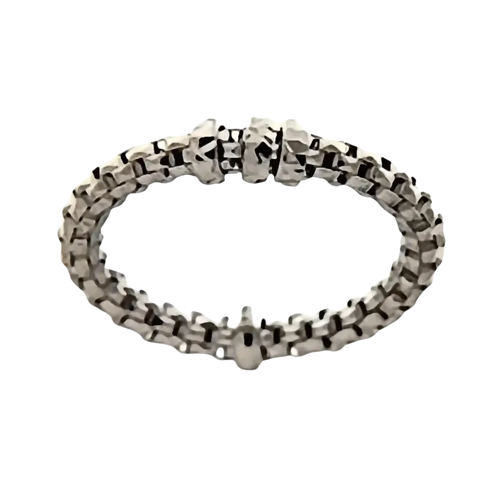 Anello Oro Bianco Estensibile Rockstar Anello