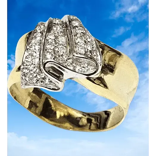 Anello Oro Giallo e Diamanti