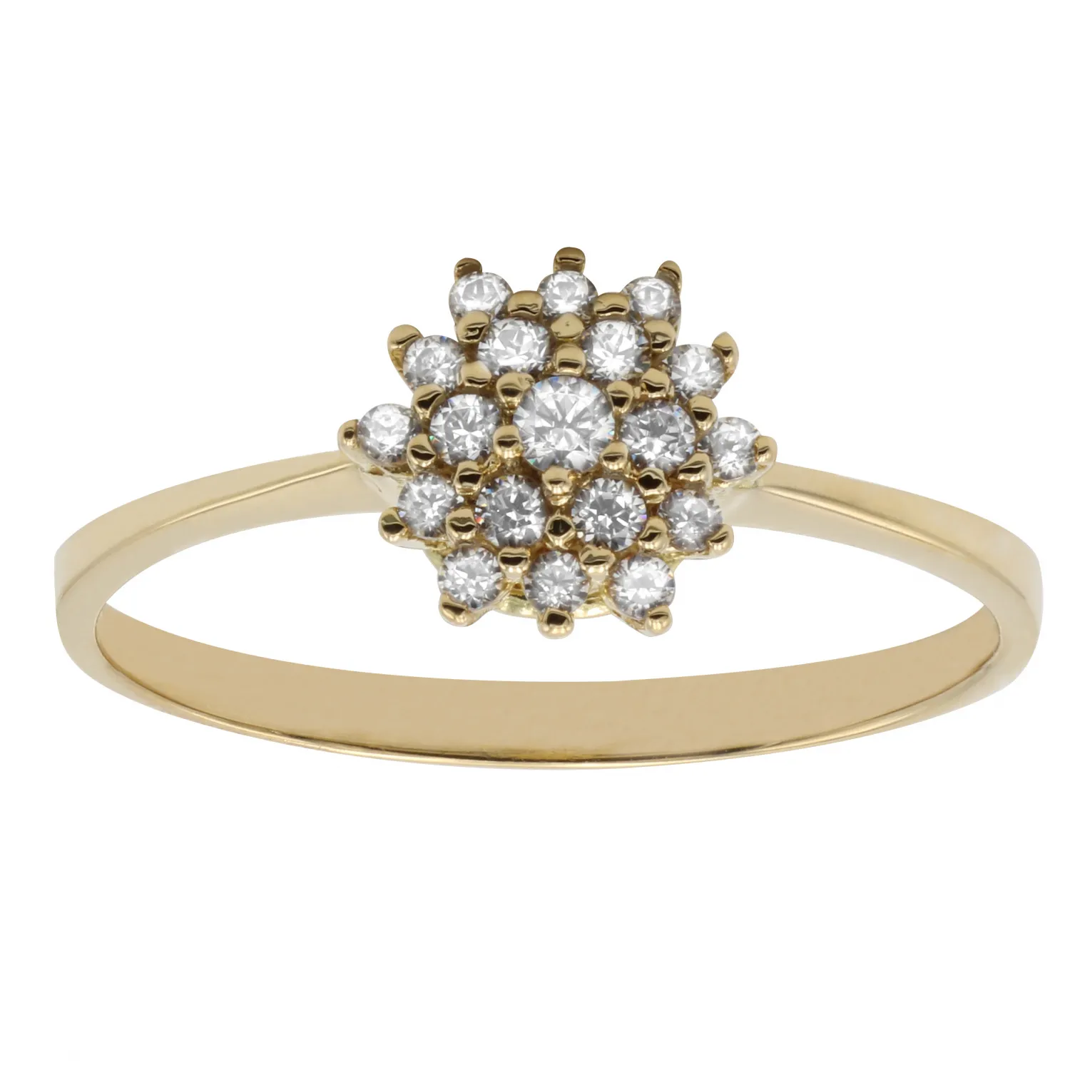 Anello a fiore in oro 750