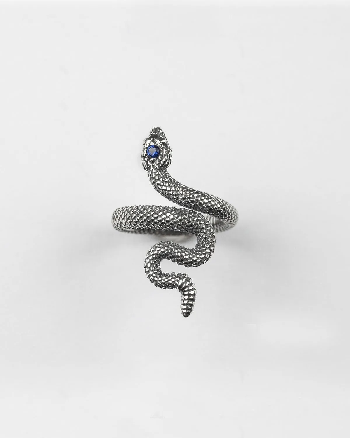 ANELLO SERPENTE CON SPINELLO BLU - N25ANE00432