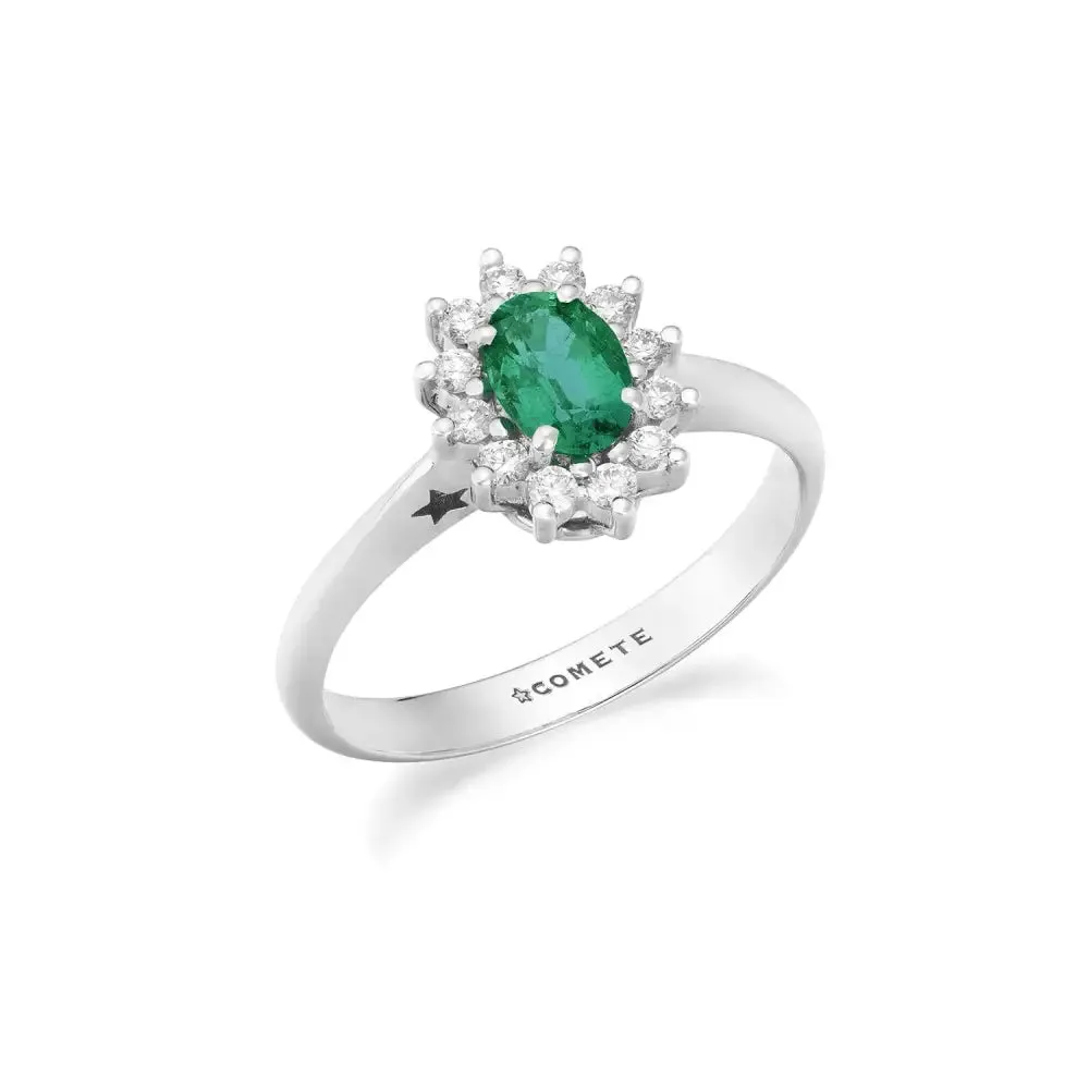 Anello smeraldo e diamanti COMETE ANB 2750 S3