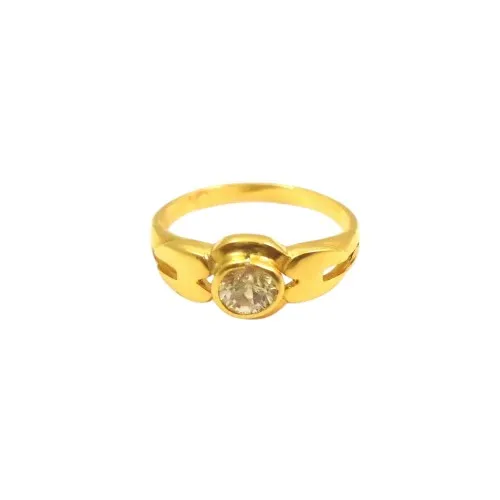ANELLO SOLITARIO DA DONNA IN ORO GIALLO 18 KT CON ZIRCONE