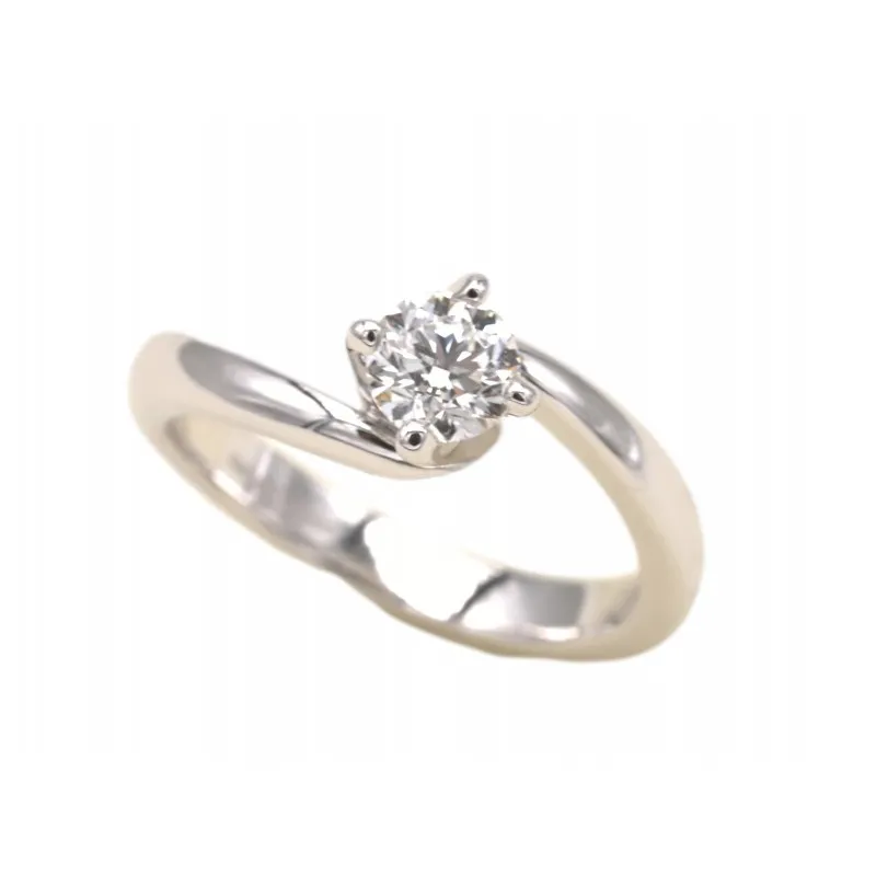 anello solitario donna Giorgio Visconti ab13629 in oro 750 bianco con diamanti