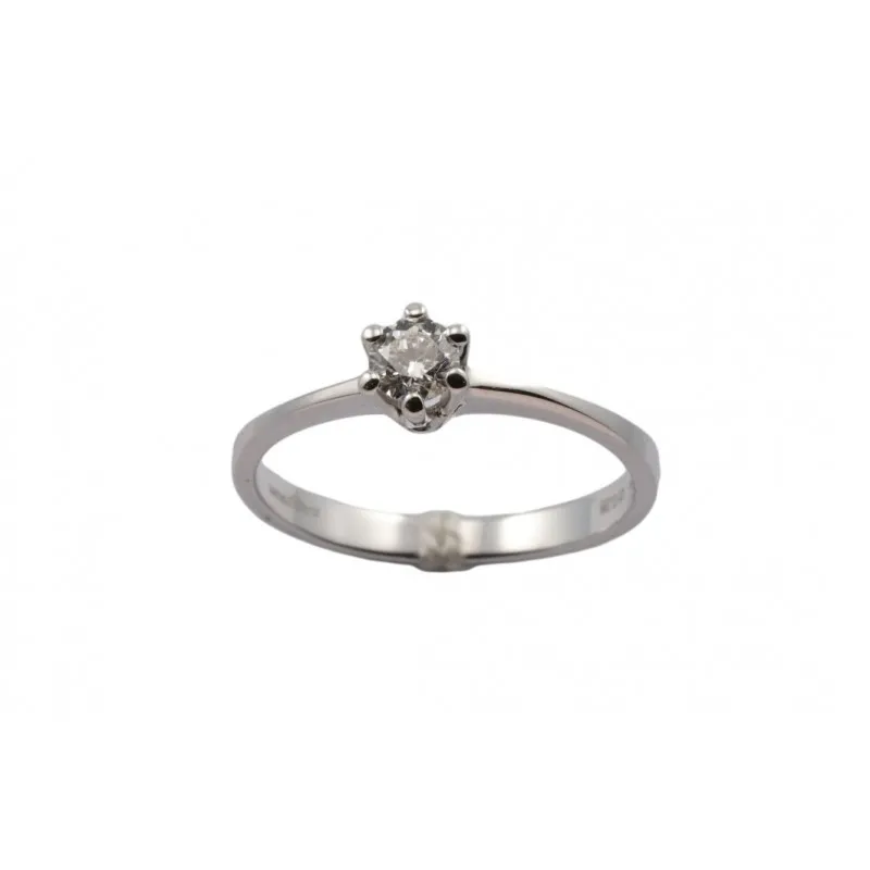 anello solitario donna Giorgio Visconti ab15556 in oro 750 bianco con diamanti