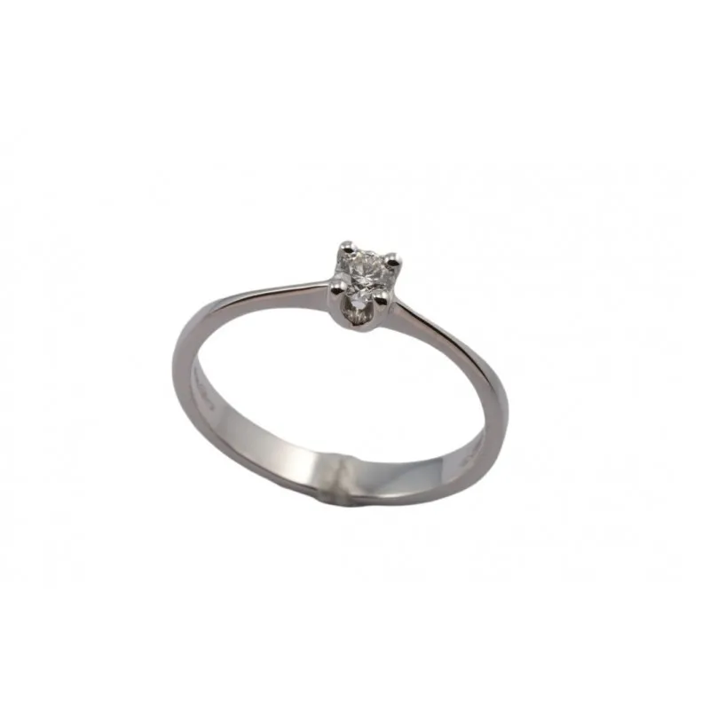 anello solitario donna Giorgio Visconti ab15559 in oro 750 bianco con diamanti