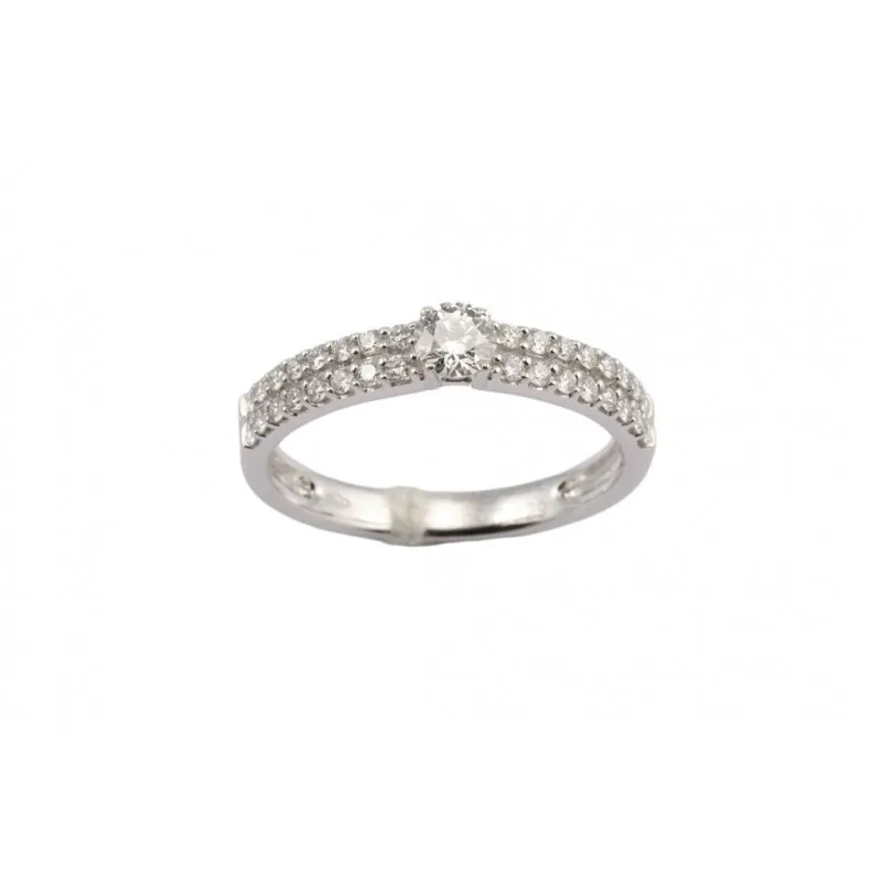 anello solitario donna Giorgio Visconti abx16105 in oro 750 bianco con diamanti