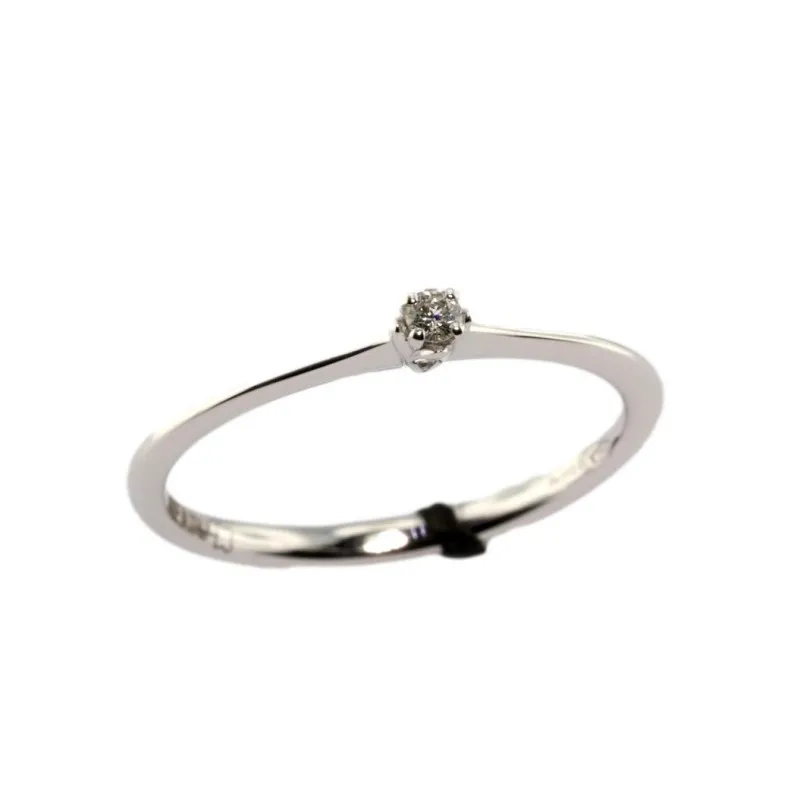anello solitario donna Recarlo fr004-004 in oro 750 bianco, diamanti