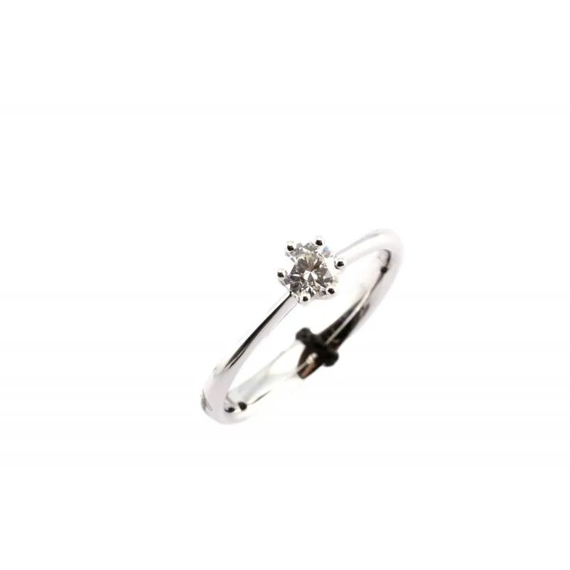 anello solitario donna Recarlo Sofia r32so001 in oro 750 bianco e diamante