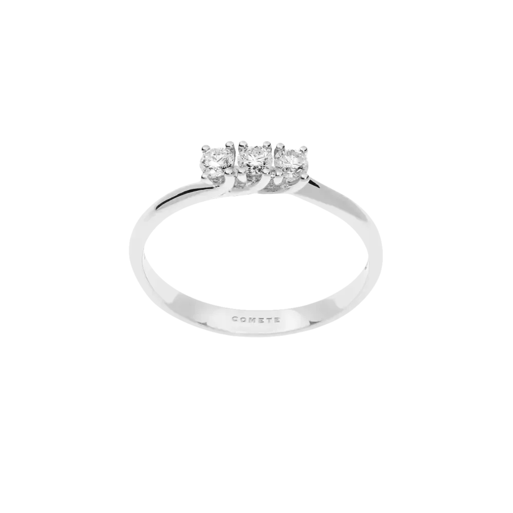 Anello Trilogy Diamanti Valentino Oro Bianco