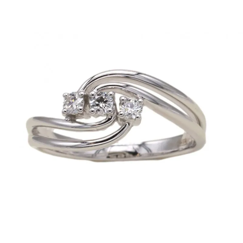 anello trilogy donna Giorgio Visconti abx16587 in oro 750 bianco con diamanti