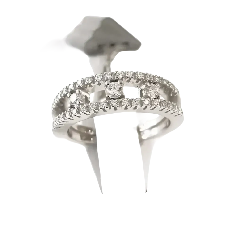 Anello Trilogy Salvini Oro Bianco e Diamanti