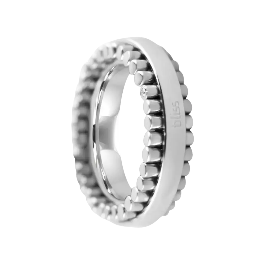 Anello Uomo Acciaio Cuscinetto a Sfera Rotante Anello