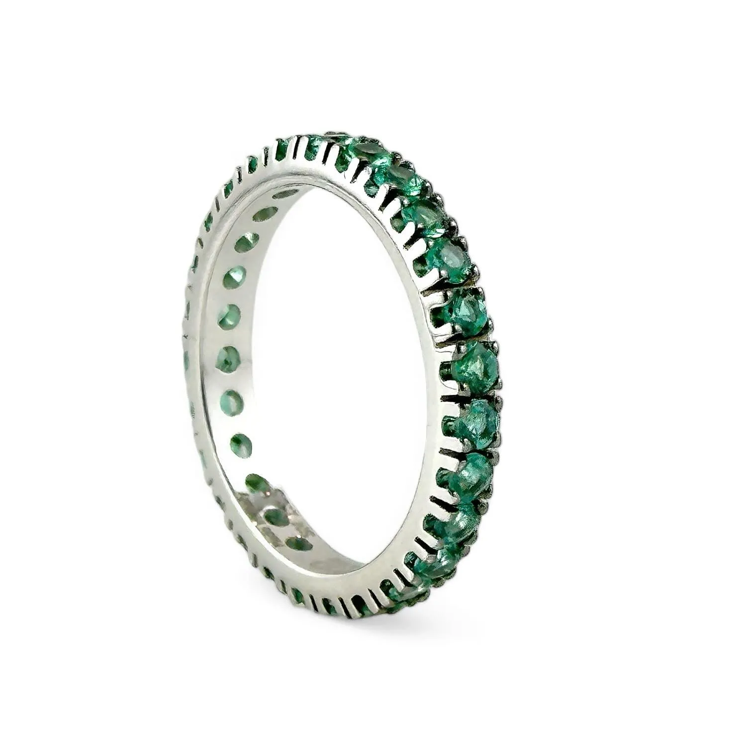 Anello veretta in oro con smeraldi - Davite e Delucchi