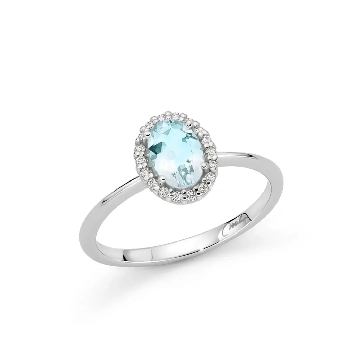 Anello donna Miluna in oro e acquamarina LID3764