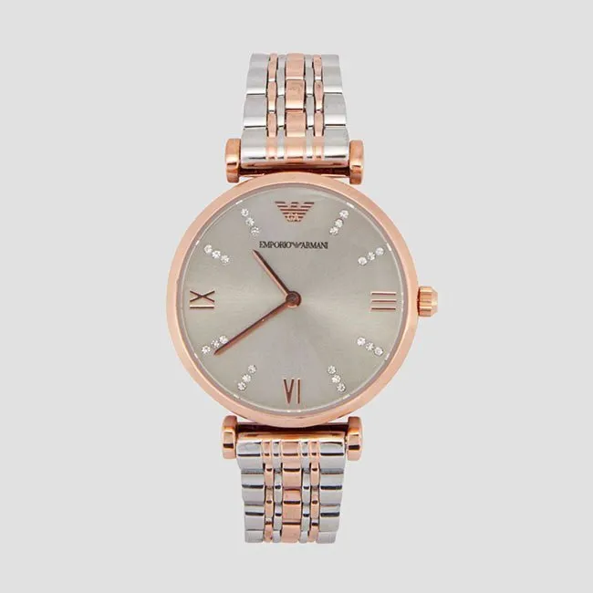 ARMANI – OROLOGIO con bracciale a maglie intrecciate