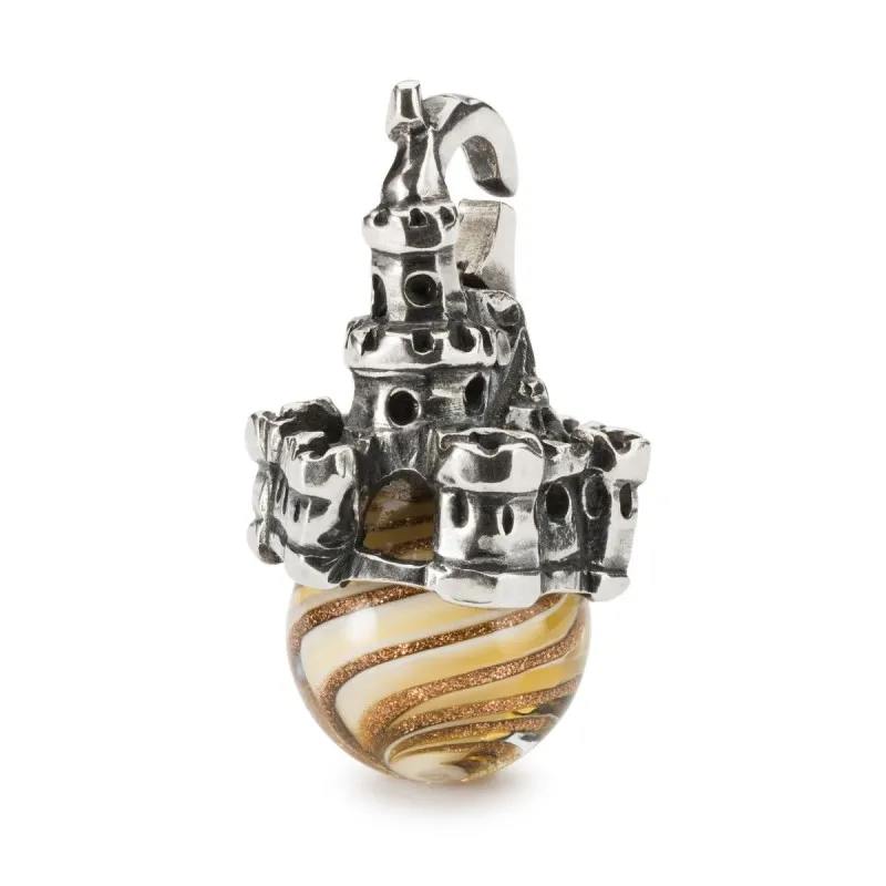 bead donna Trollbeads Castello di Sabbia Castlesand tagpe-00081 in argento 925 e vetro