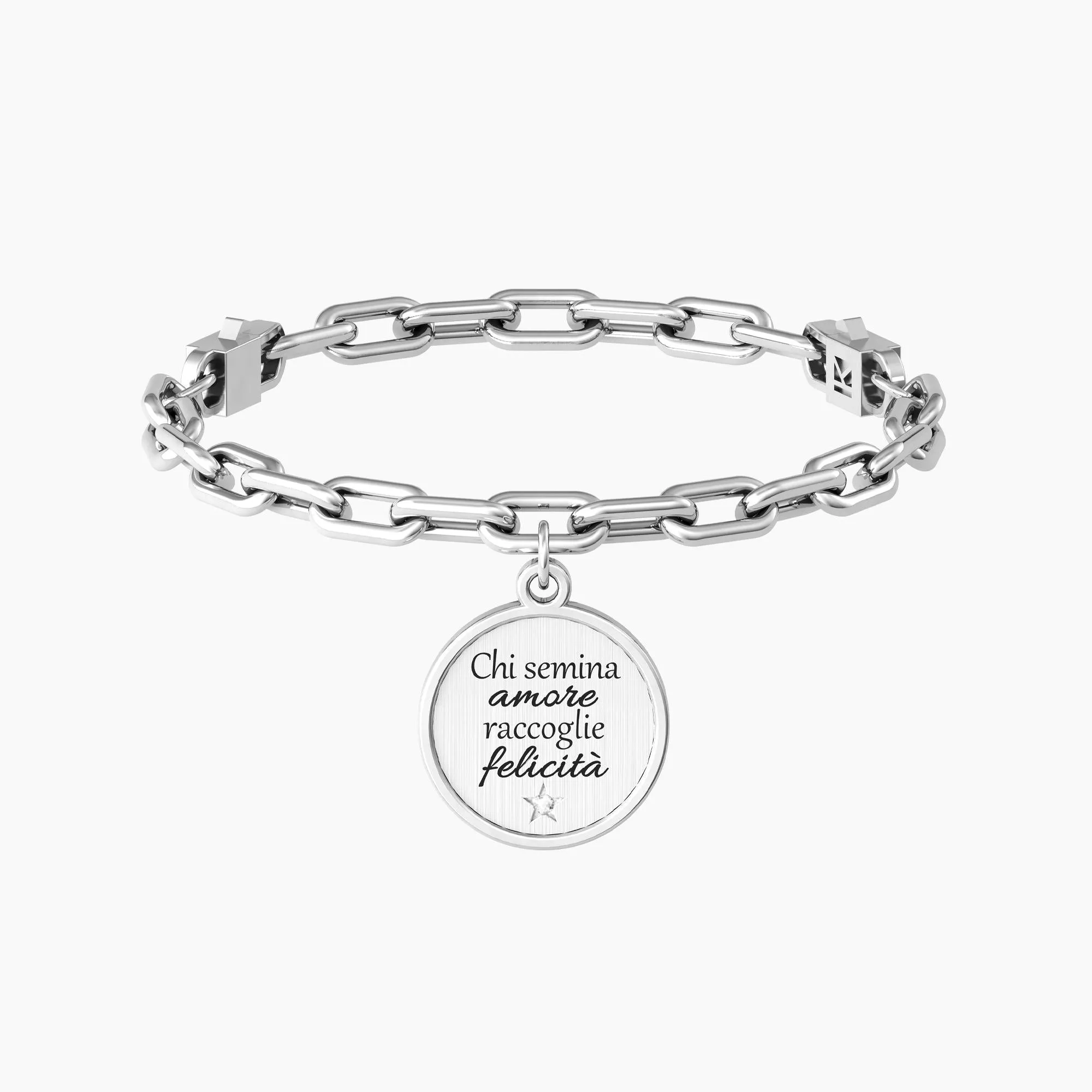 Bracciale a catena con frase shakespeare CHI SEMINA AMORE … SHAKESPEARE - 732104