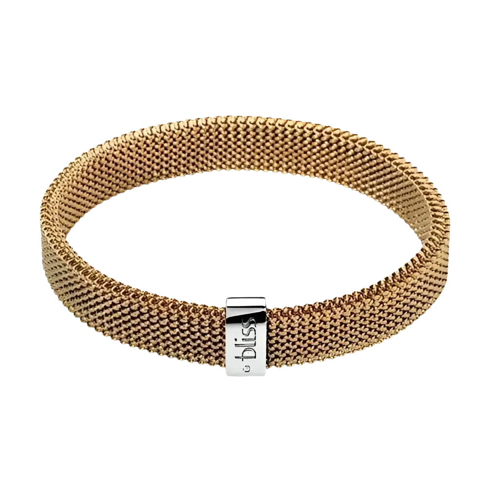Bracciale Elastic Oro Unisex in Acciaio