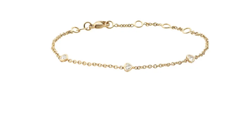BRACCIALE ANNIVERSARY GLAM ORO GIALLO DIAMANTI CUORE B84FA004/018-OS