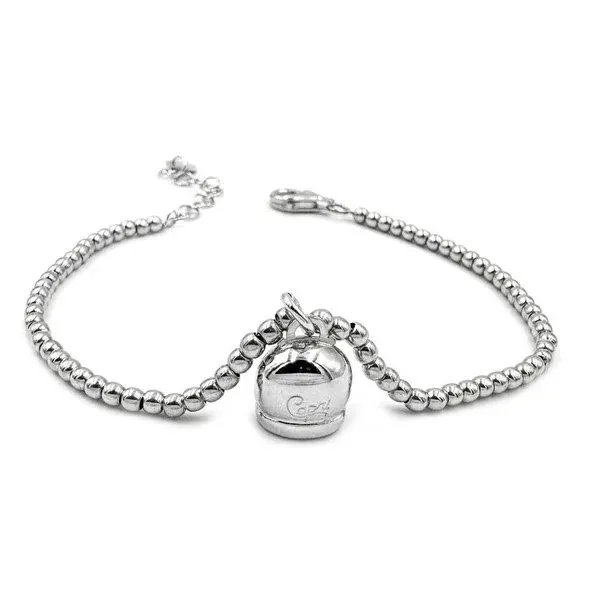 Bracciale campanella capri in argento con sfere lisce