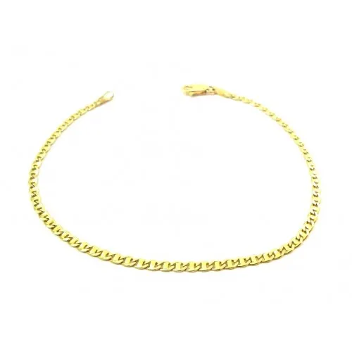 BRACCIALE CATENA UNISEX IN ORO GIALLO 18 KT