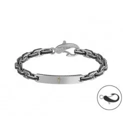 Cesare Paciotti Bracciale Uomo Catena Con Zirconi