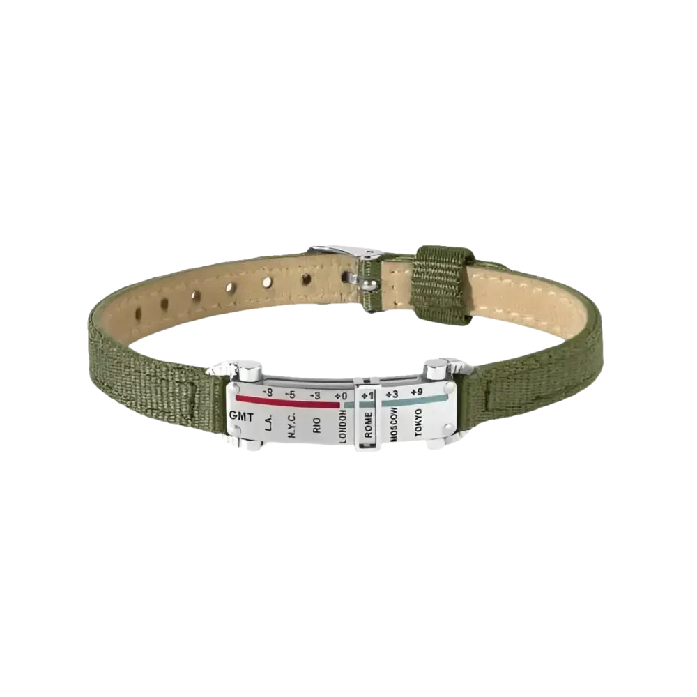 Bracciale Comete Gioielli Meridiani UBR 687 Acciaio Verde