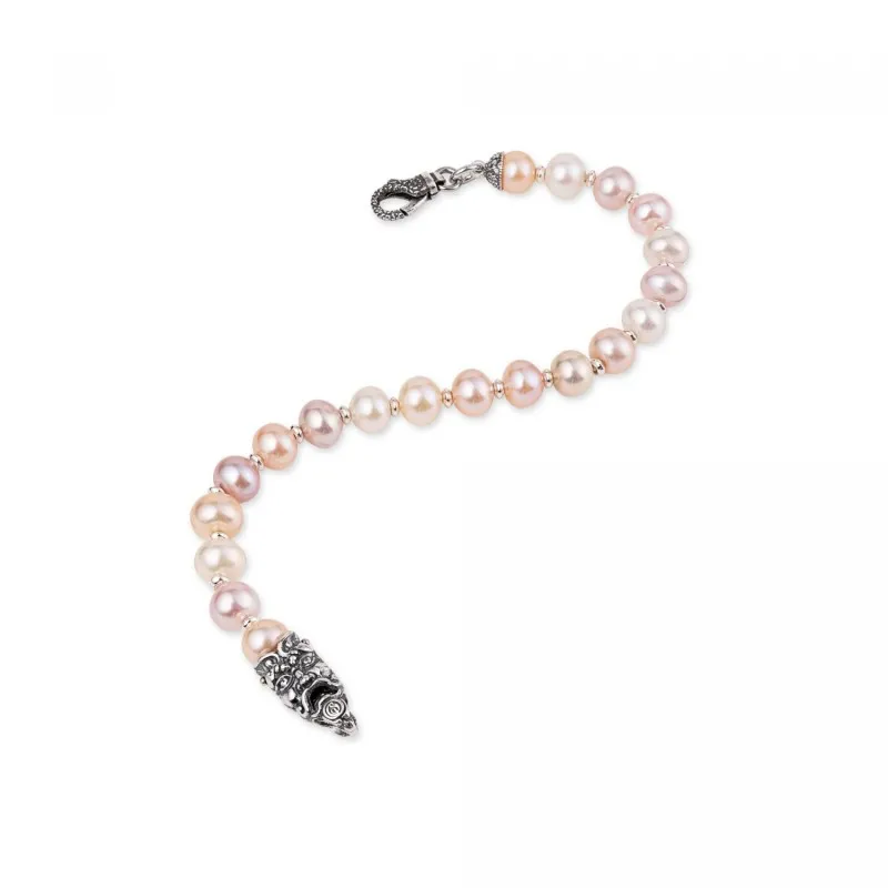 bracciale di perle donna Gerardo Sacco Mito Maschere 28034P argento 925