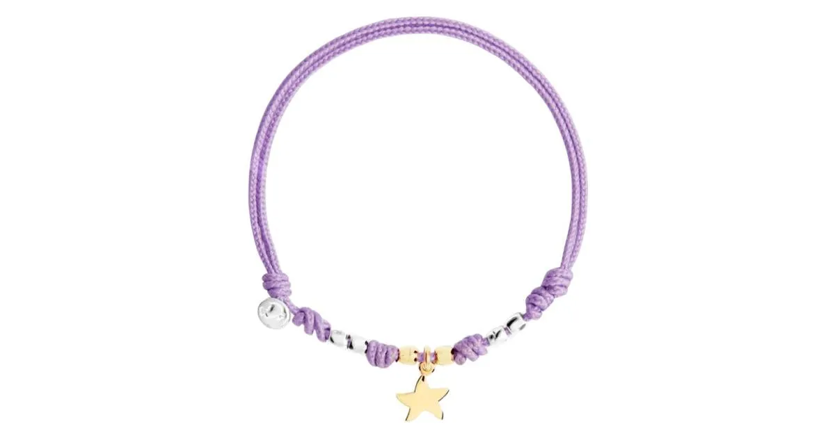 BRACCIALE DODO CORDINO STELLA LILLA DBC4007-PADST-LI0OA