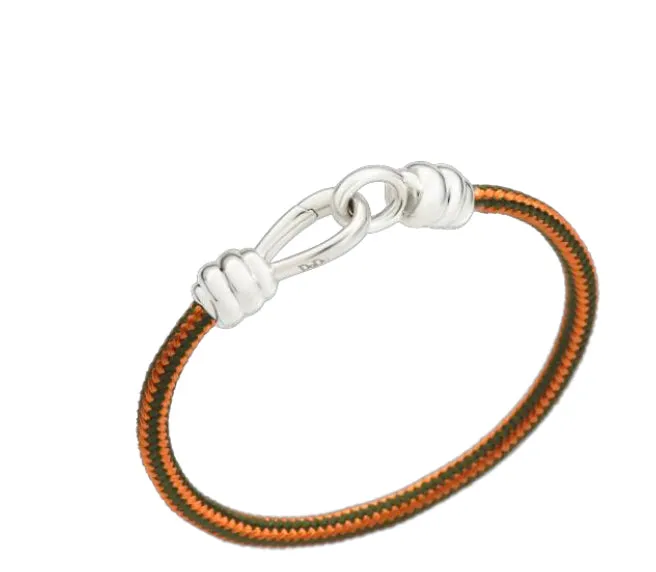 BRACCIALE DODO NODO CORDA COTONE E CHIUSURA ARGENTO DBC2001-KNOT0-CVOAG-M