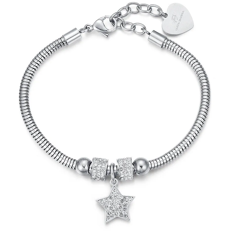 Bracciale donna gioielli Luca Barra Pretty Moment bk1937 con ciondolo stella e zirconi