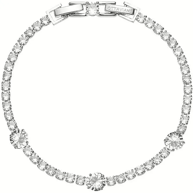 Ottaviani Bracciale Tennis Con Zirconi Bianchi