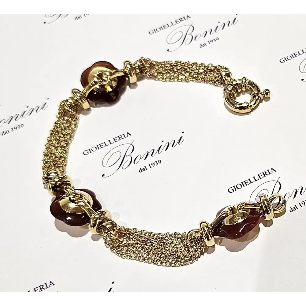 Bracciale Oro Giallo e Corniole UNOAERRE