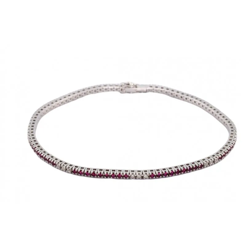 bracciale donna tennis Giorgio Visconti rubini e diamanti modello br35328r