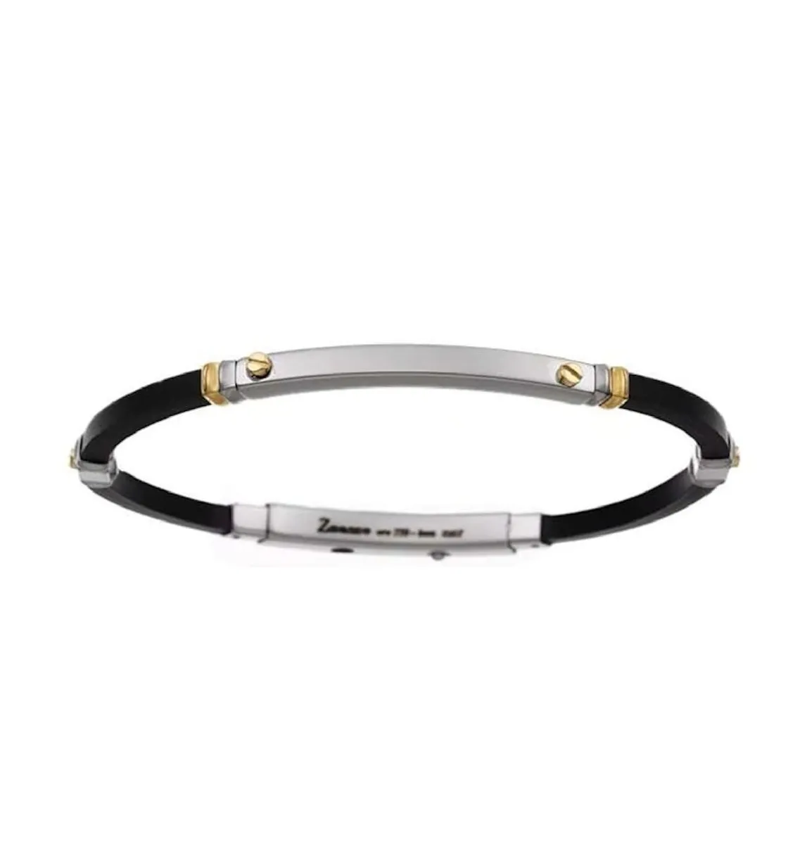 Bracciale in acciaio 316L e oro giallo - EXB170R