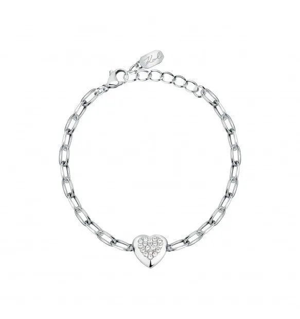 Karl Lagerfeld Bracciale A Catena Con Cuore Con Zirconi