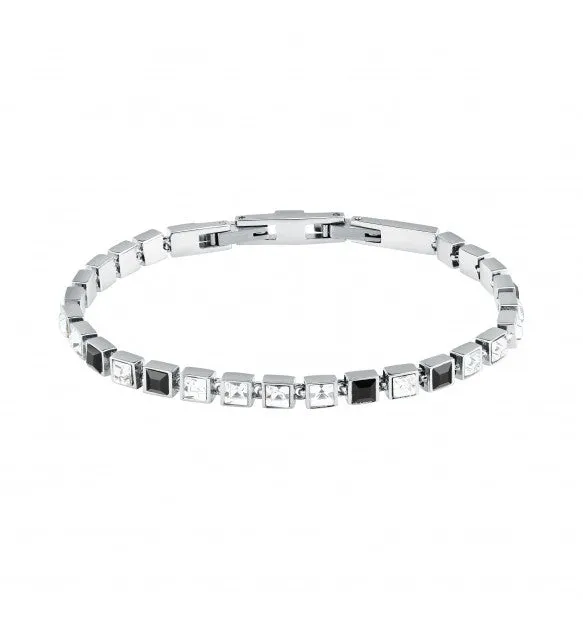 Karl Lagerfeld Bracciale Tennis Con Zirconi Bianchi E Neri