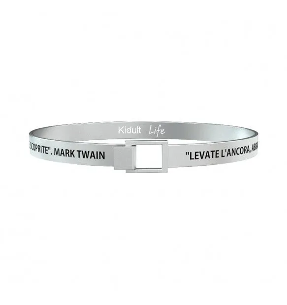 Bracciale "Levate l'ancora abbandonate i porti sicuri catturate il vento nelle vostre vele. Esplorate sognate scoprite" M. Twain