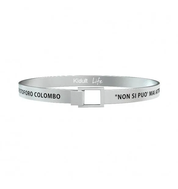 Bracciale "Non si può mai attraversare l'oceano se non si ha il coraggio di perdere di vista la riva." C. Colombo