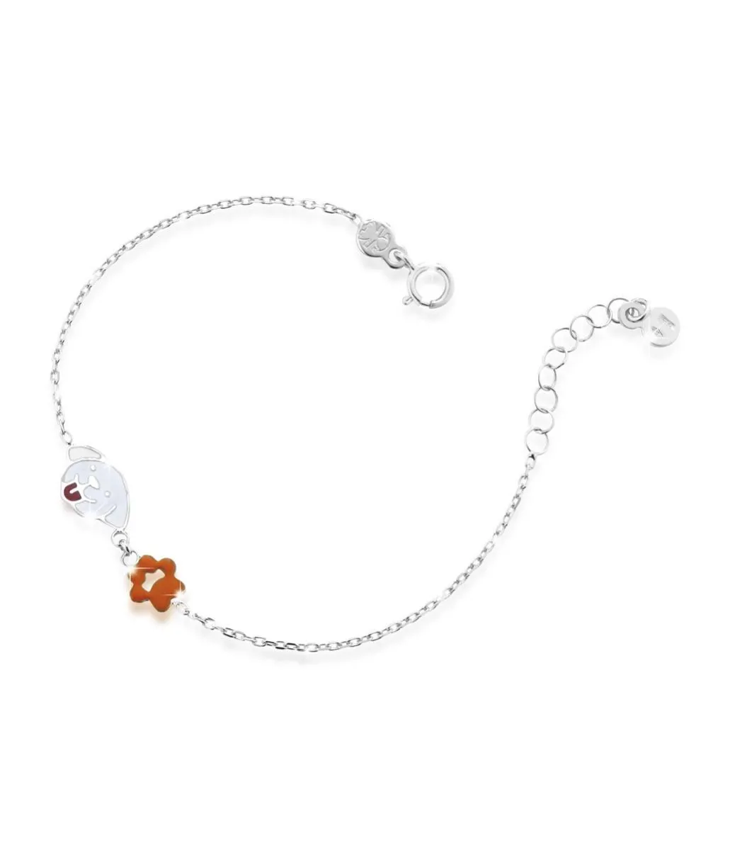 BRACCIALE LE BEBÃ‰ TOYS ORO BIANCO CANE IMPRONTA PMG077