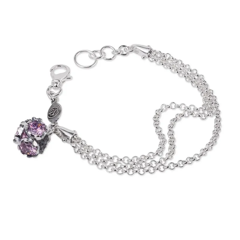 Bracciale morbido donna Gerardo Sacco 38518RA Multifilo con Charm zirconia rosa