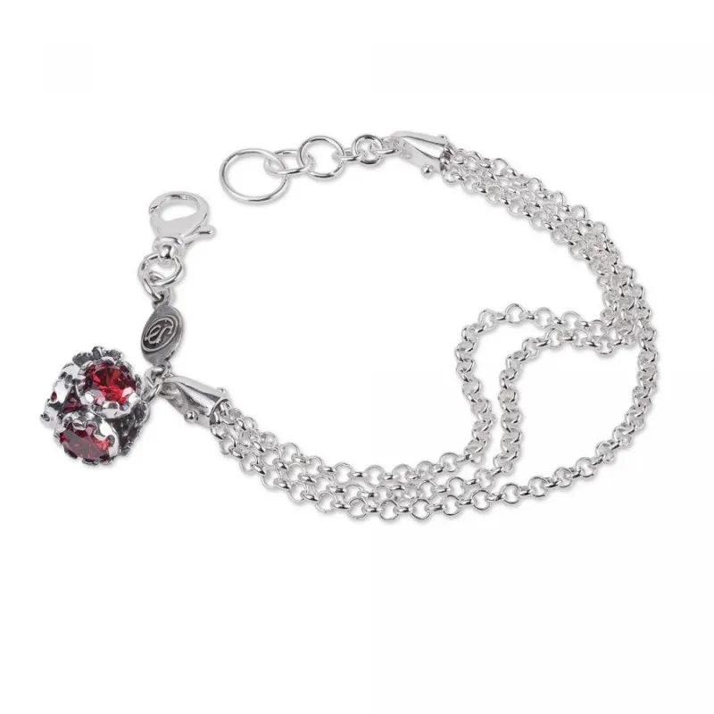 bracciale morbido donna Gerardo Sacco Magia Trottole 38518RO argento 925 con zirconia