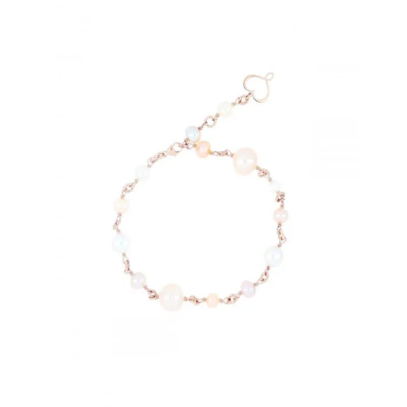 bracciale morbido donna Maman et sophie brlabbr argento placcato oro con perle
