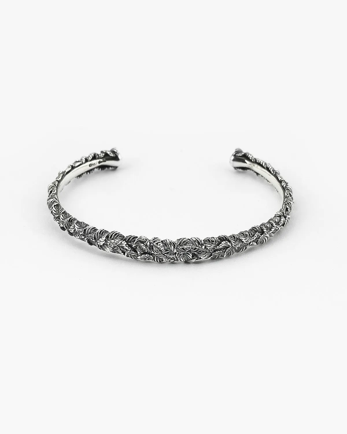 BRACCIALE RIGIDO FOGLIE CON ZIRCONIA CUBICA VERDE - N25BRA00364