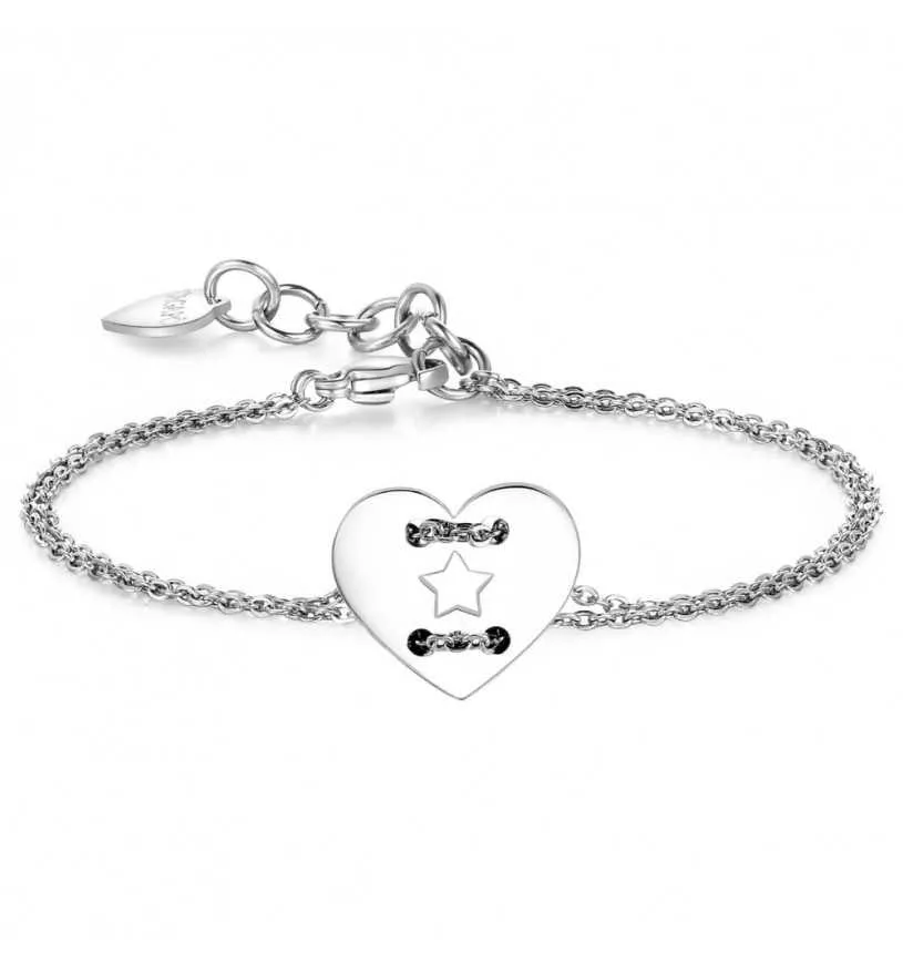BRACCIALE SAGAPÒ BE MY ALWAYS ACCIAIO CUORE - SBM42