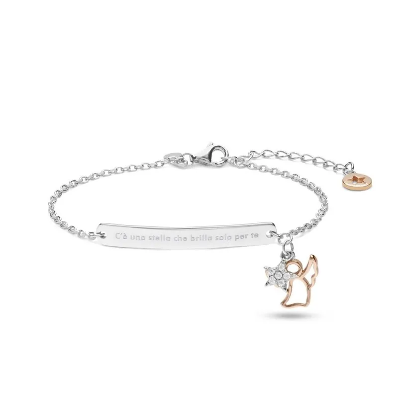 bracciale semirigido donna Comete angelo bra 218 argento 925 con zirconi