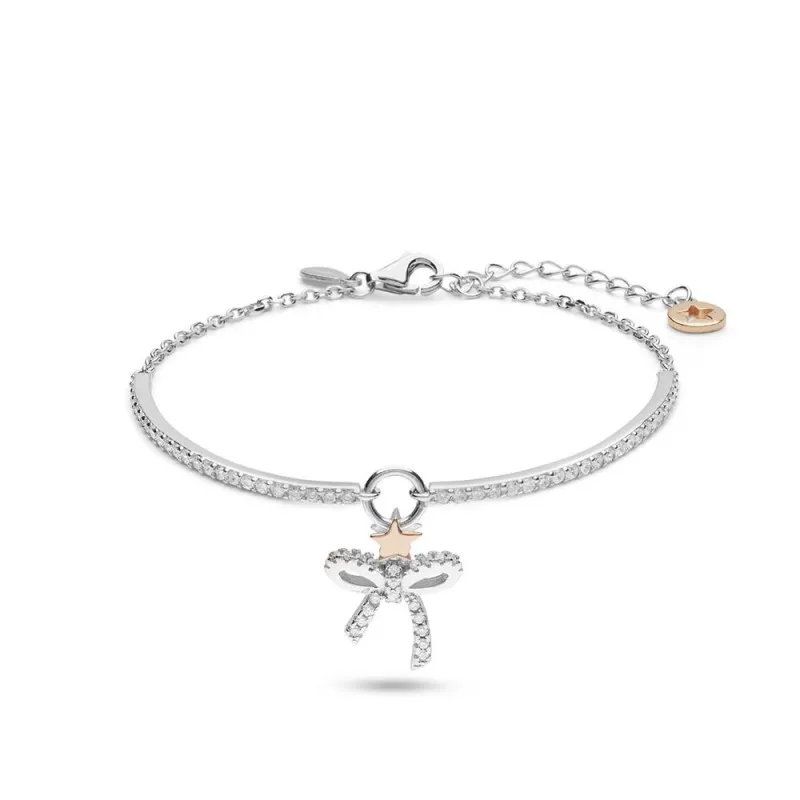 bracciale semirigido donna Comete fiocco bra 212 argento 925 con zirconi